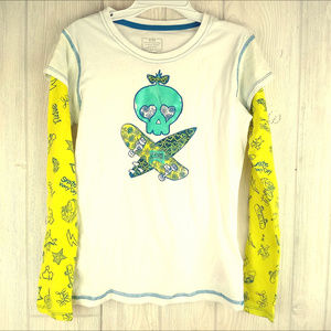 Nike Skater Surfer Boards Skull Long Sleeve Tee